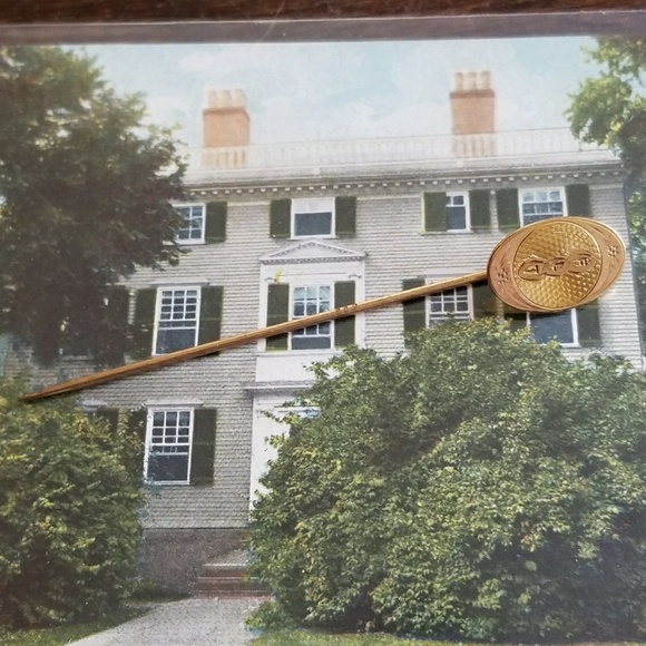 Vintage Odd Fellows stick pin gold tone I.O.O.F. stickpin lapel fraternal - Picture 4 of 5